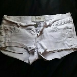 Hollister white shorts